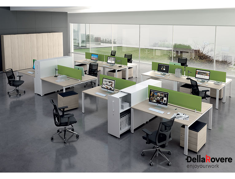 Office workstation desk - LEGODESK - Della Rovere_0
