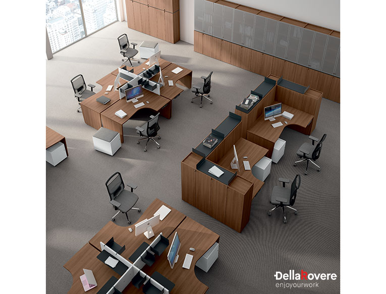 Office workstation desk - EKOMPI - Della Rovere_10