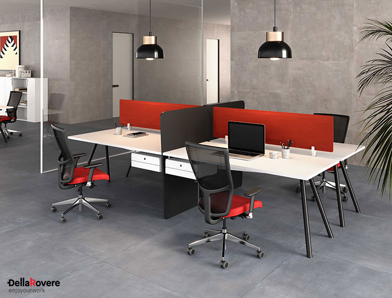 Office workstation desk - EKOMPI - Della Rovere_0