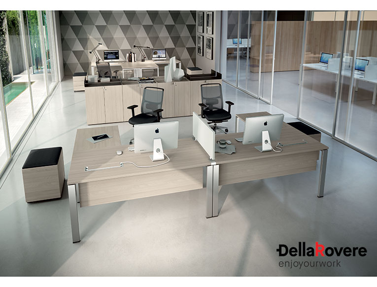 Office workstation desk - LEGODESK - Della Rovere_9