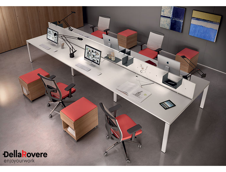 Office workstation desk - LEGODESK - Della Rovere_11