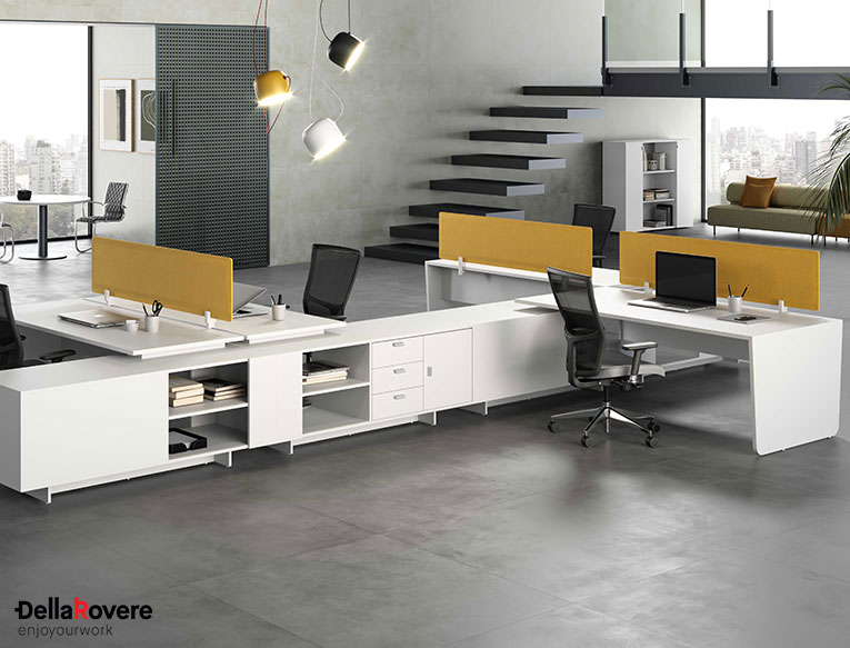 Office workstation desk - EKOMPI - Della Rovere_4