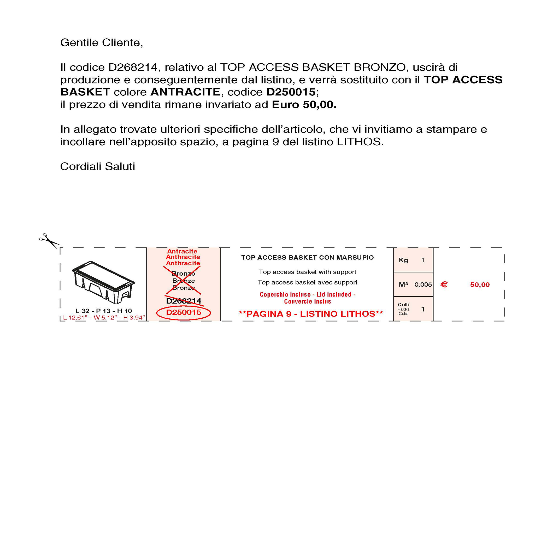 Nuovo Top Access Basket Antracite