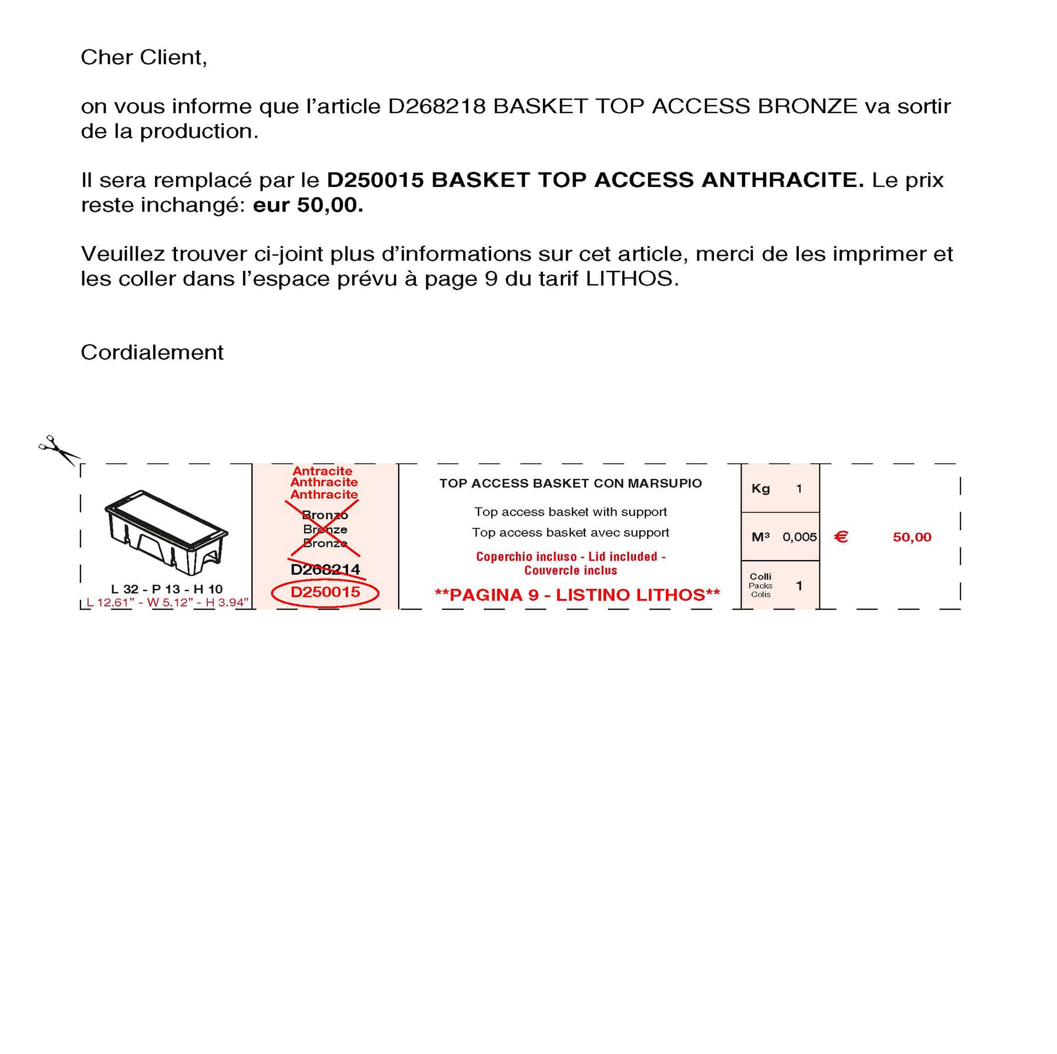 NOUVEAU BASKET TOP ACCESS ANTHRACITE