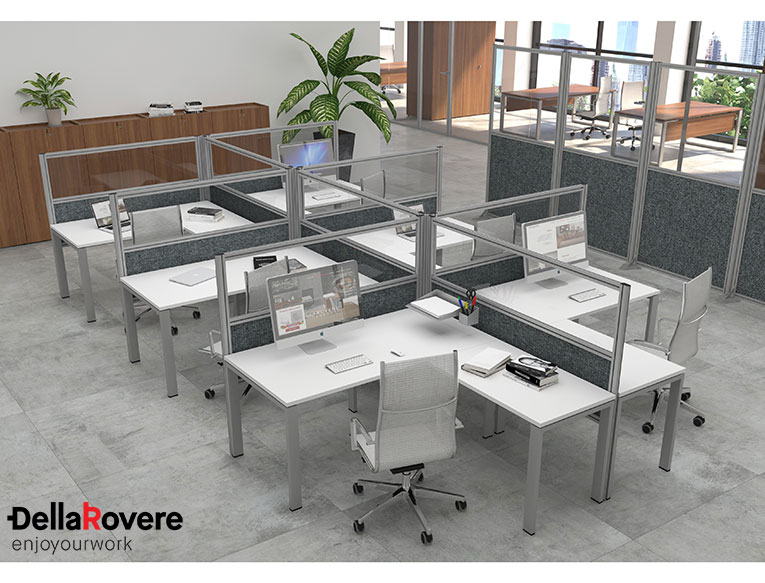 Bureaux Open Space - PRATIKO LIGHT - Della Rovere_0