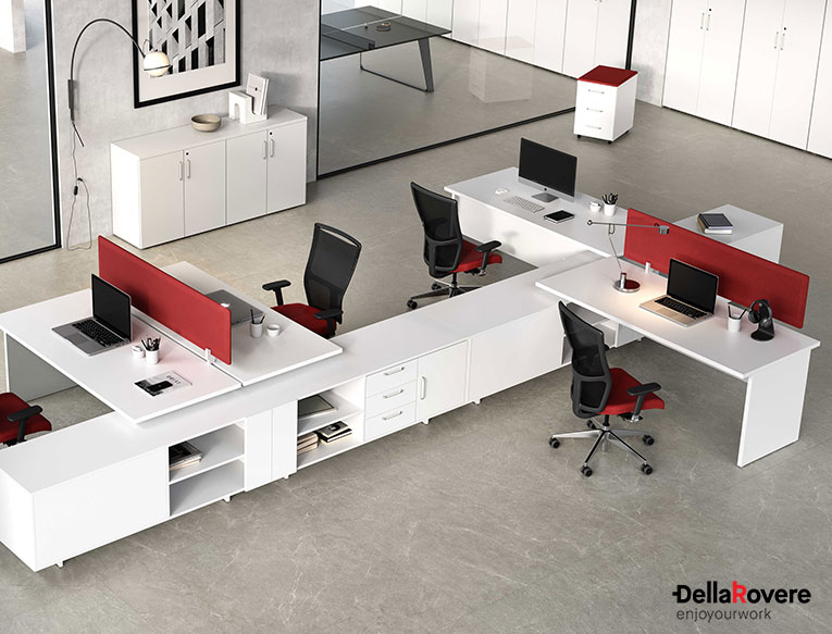 Office workstation desk - KOMPAS - Della Rovere_0