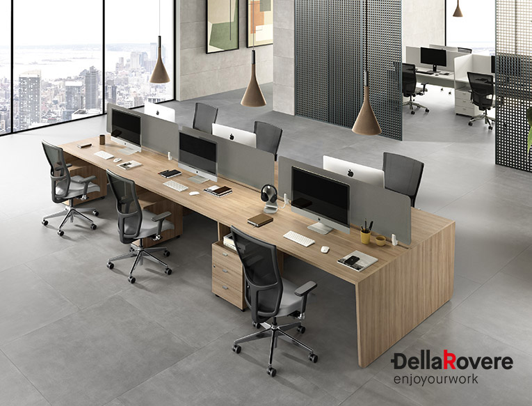 Office workstation desk - EKOMPI - Della Rovere_25