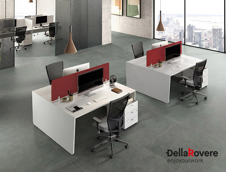 Office workstation desk - EKOMPI - Della Rovere_1