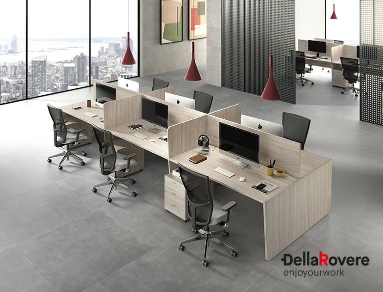 Office workstation desk - EKOMPI - Della Rovere_9