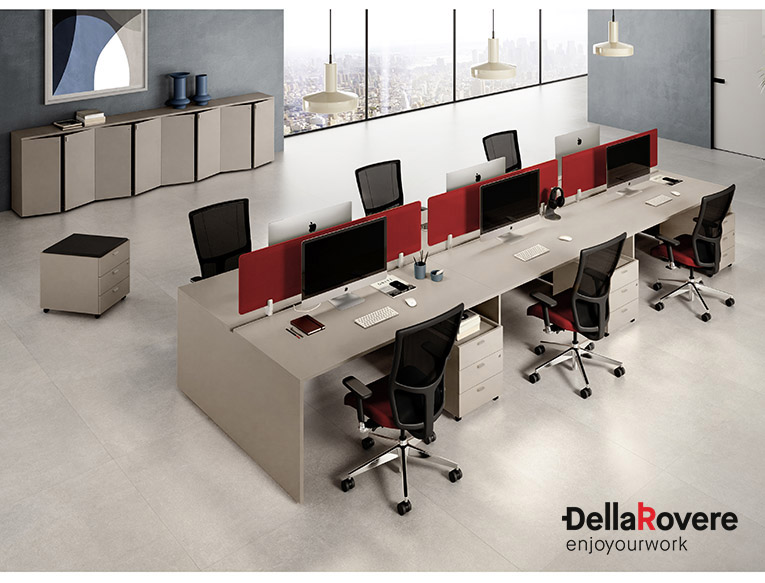 Office workstation desk - EKOMPI - Della Rovere_10
