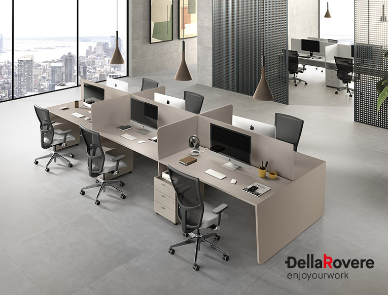 Office workstation desk - EKOMPI - Della Rovere_12