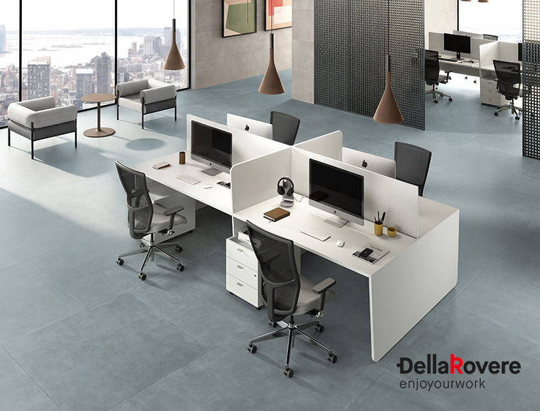 Office workstation desk - EKOMPI - Della Rovere_14
